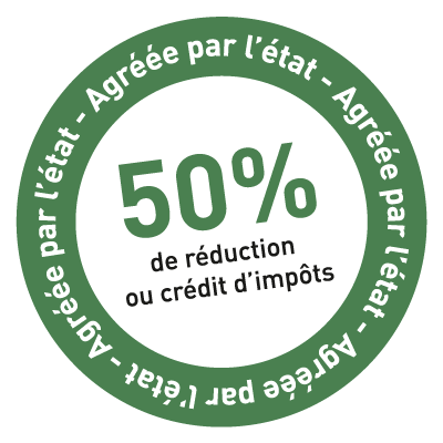 Crédit d'impôt 50 % — agréé par l'État